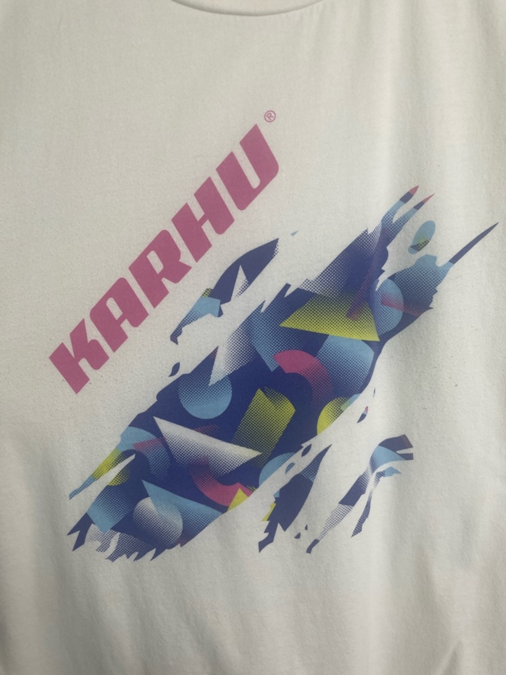 Karhu Men’s White Graphic Logo vibrant colors T-Shirt